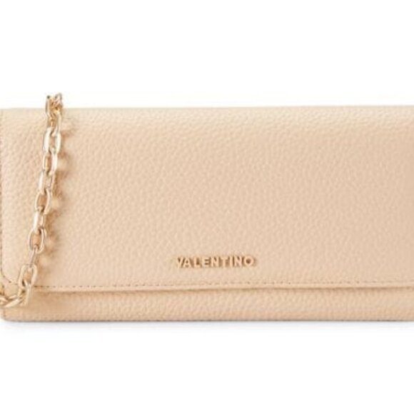 ✅ Valentino Jupiter Texture Leather Chain Wallet / Bag ROSE ✨ NWT - Picture 4 of 12